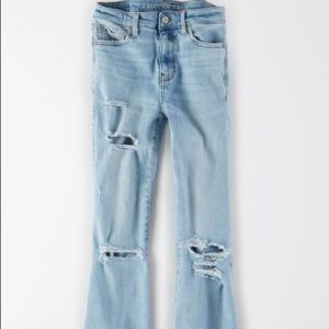 High waisted flare jeans size 10 short